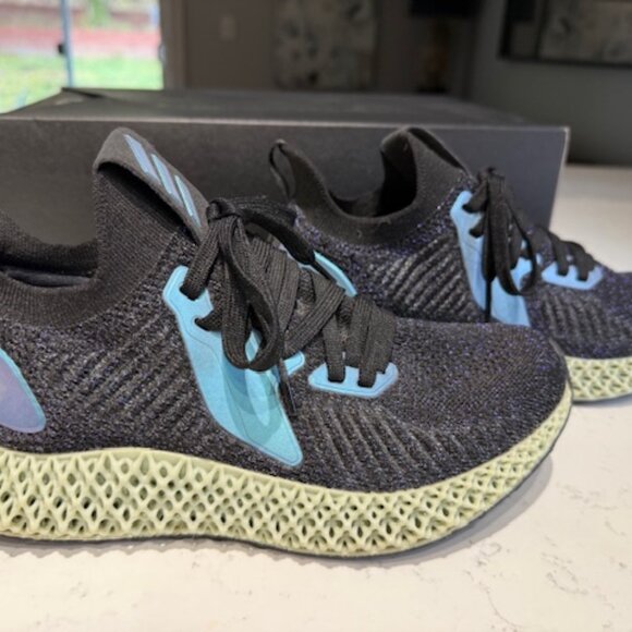 Adidas Alphaedge 4D Core Black-Glory Blue-Collegiate Purple FV106 - Picture 2 of 9